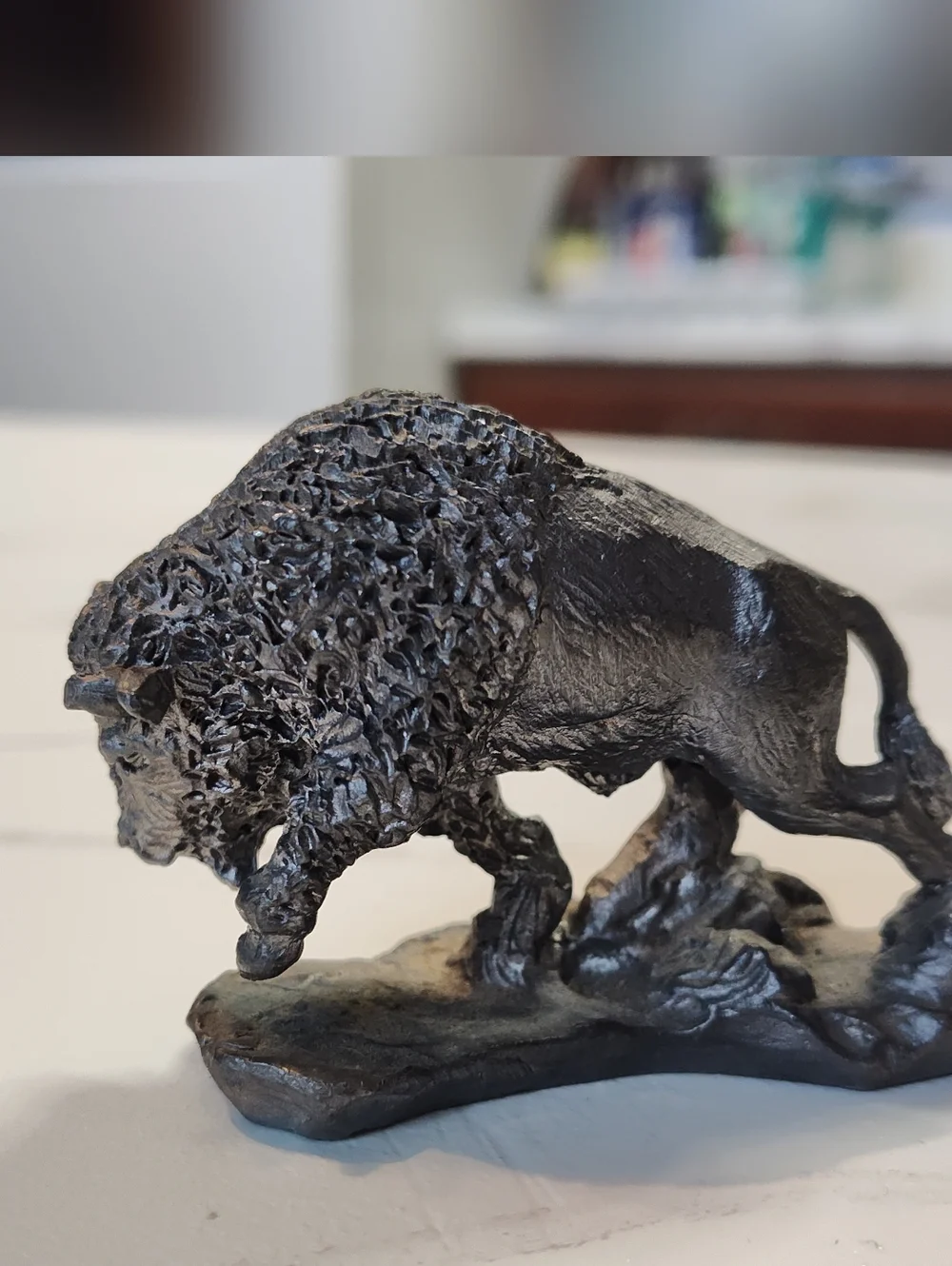 American Buffalo / Bison Figurine - Vintage - Pewter - Handcrafted - Made In USA - Picture 4 of 13
